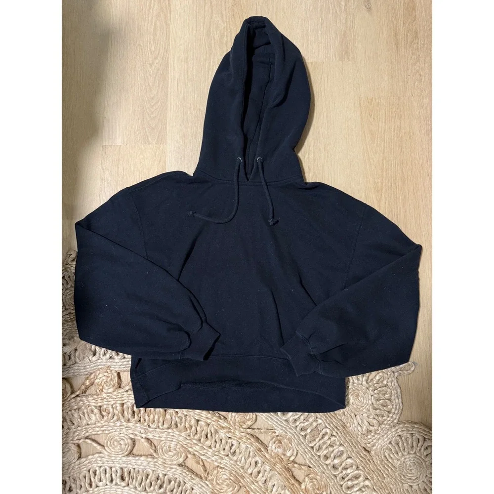 Abercrombie & Fitch Soft A&F Collection Black Hoodie Sweatshirt Womens XS